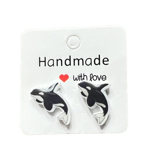 Orca, killer whale, new stud earrings. - Picture 1 of 8